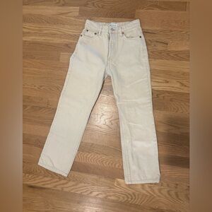 Zara Beige Straight Jeans